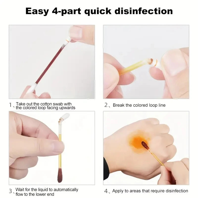 50-500Pcs Disposable Iodine Cotton Swabs Sterilize Asepsis Family Emergency Kit Care Sanitary Portable Outdoor Medical Supplie