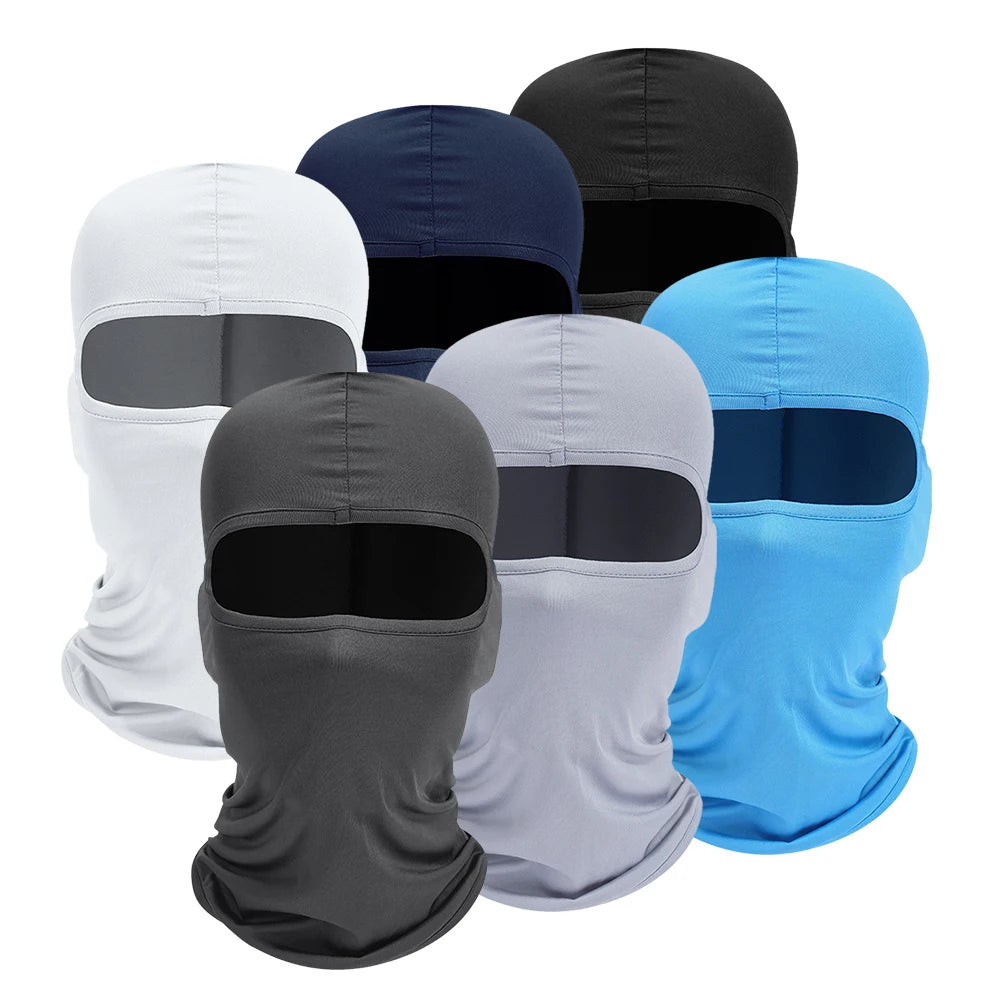 Men's Cycling Cap Balaclava Full Face Ski Mask Hood Hiking Camping Hunting Tactical Airsoft Cap Bike Hats Neck Gaiter