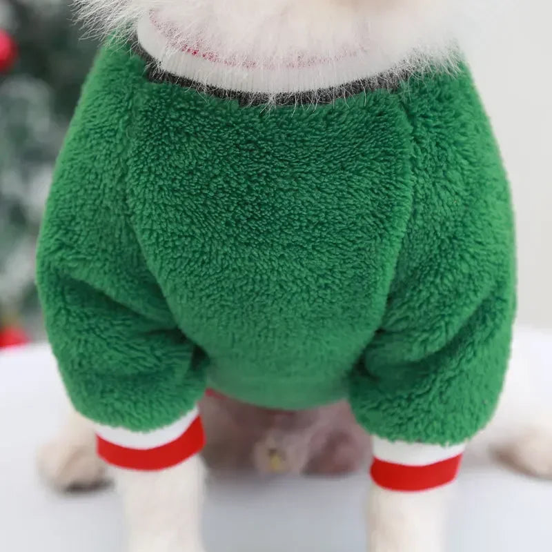 Dog Christmas Clothes Winter Warm Pet Clothes for Small Medium Dogs Elk Santa Claus Dog Cats Coat Hoodies Christmas Dogs Costume