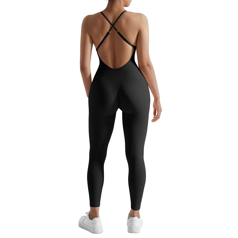 Bodysuit Women Jumpsuit Summer Romper Overalls Sportswear Fashion Streetwear Women Overalls One Piece Fitness Sports Bodysuits