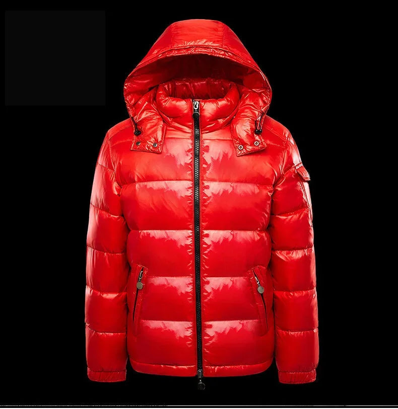 Fashion Waterproof Short Down Jacket Male Lightweight Snow ski Duck Down Parka High Quality Glossy Parka Winter Down Jacket Mens