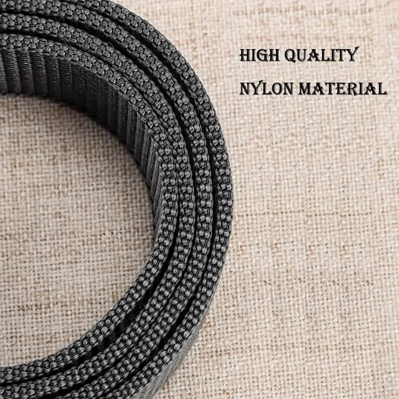 1pc Mens Durable Nylon Canvas Belt - Heavy-Duty Tactical Work Belt with Stylish Quick-Release Prong Buckle for Everyday Wear