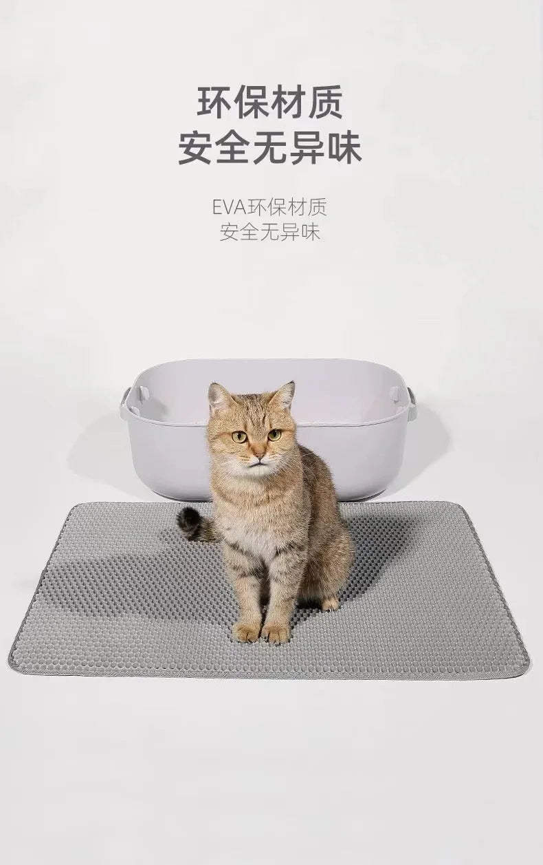 EVA Double Layer Cat Litter Pad Waterproof Non-slip Sand Basin Filter Kitten Dog Washable Easy Cleaning Pet Accessories