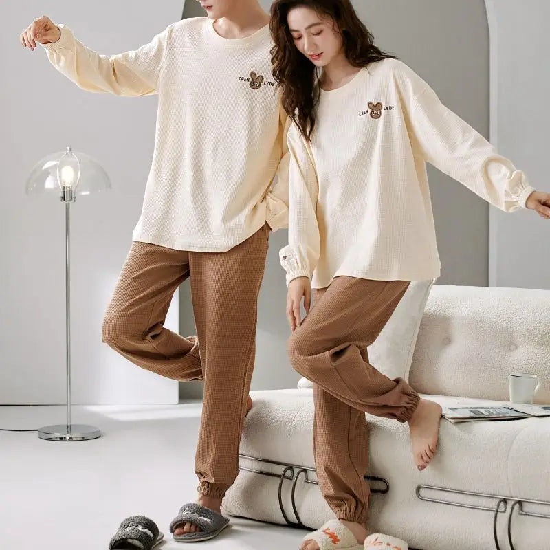 Pijamas En Conjunto Parejas Stretch Pyjama Cute Pajamas Nightgowns Couple Sleepwear Nightgowns Women Elegant Fashion Dress