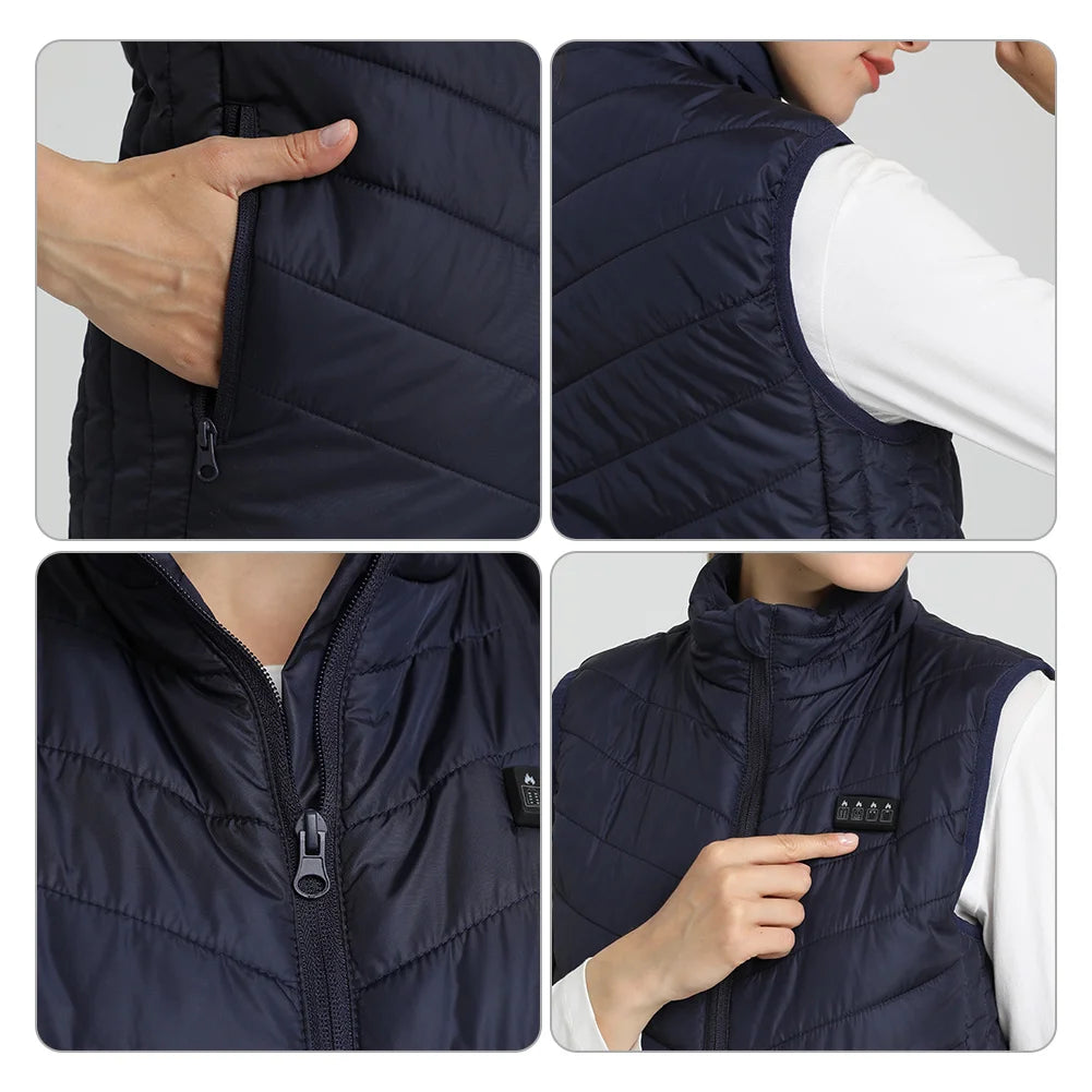 17/13/9 Areas Usb Heated Jacket Men Women Electric Heated Vest Heating Vest Heated Bodywarmer Usb Inner Heat Vest Veste