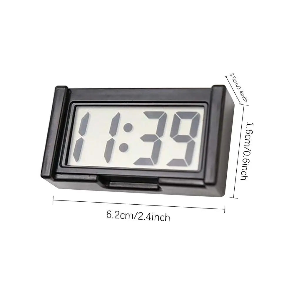 Mini Digital Clock Large Screen Car Dashboard Electronic Clock Self-adhesive Mini Clock Durable Car Clock For Truck Dashboard