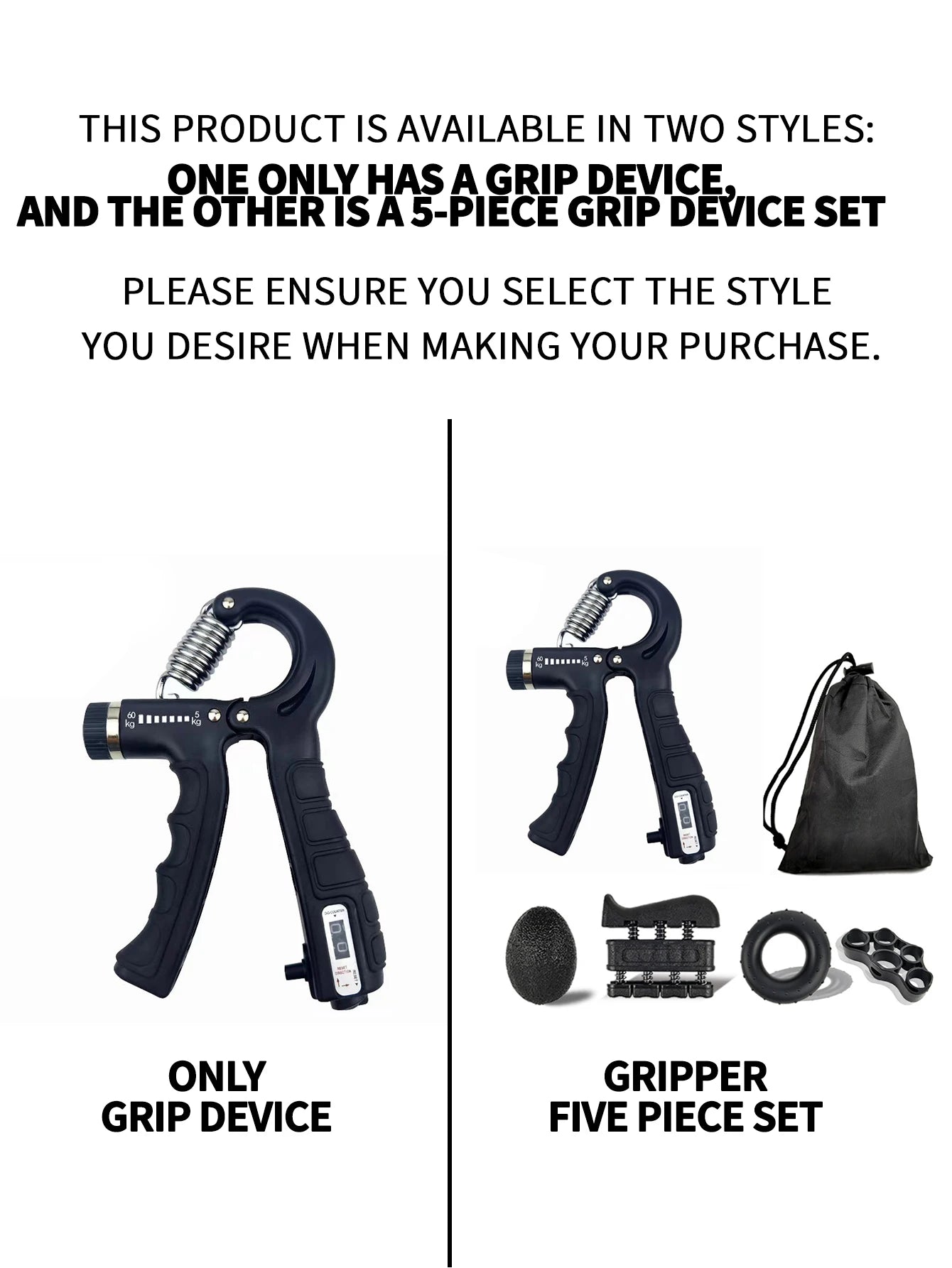 Adjustable Finger And Forearm Strengthening Kit - Improve Grip Strength And Flexibility With Resistance Hand Grippers