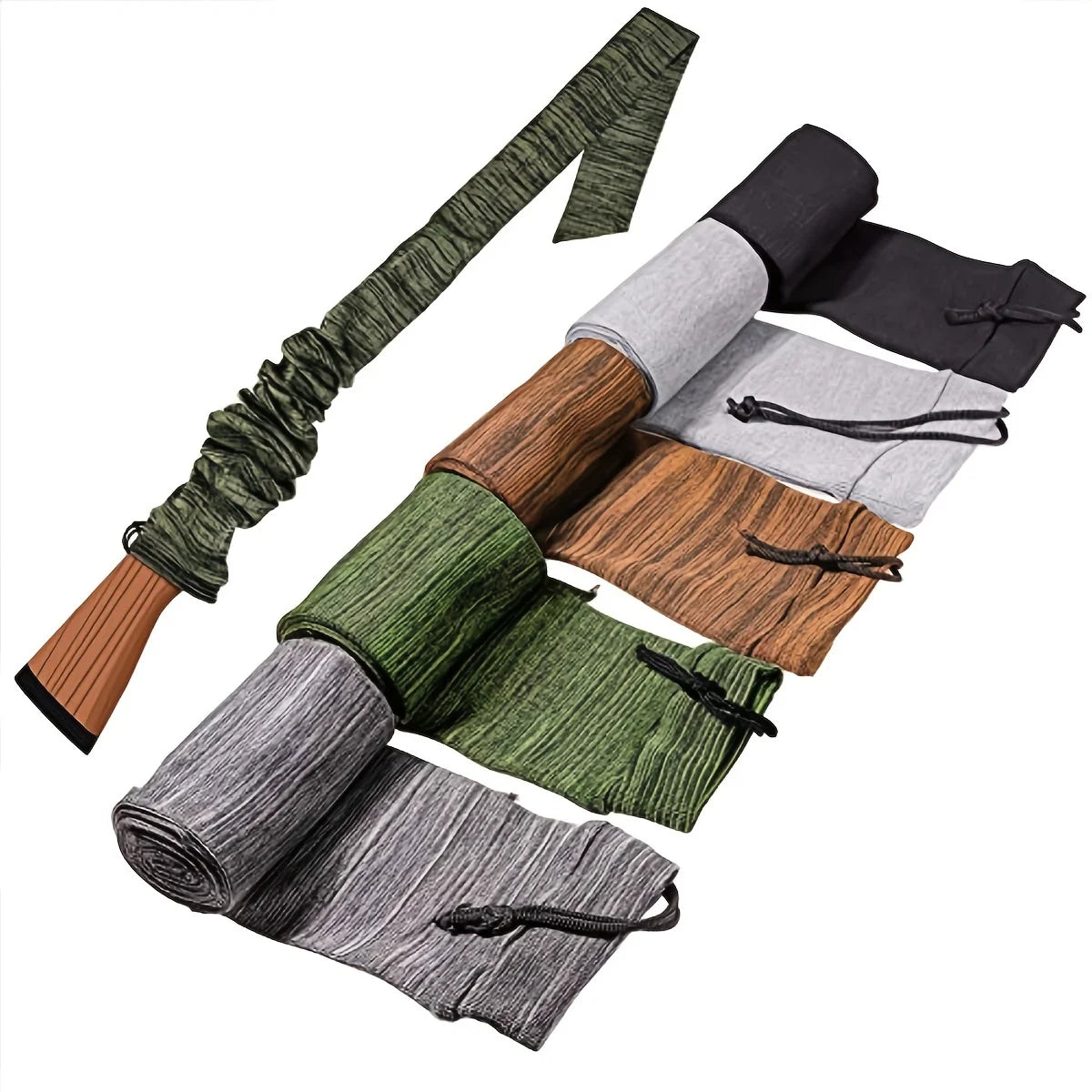 Silicone Treated Flexible Gun Sock Airsoft Rifle Pistol Knit hunting Protect Holster Dust-proof Moisture-proof Storage Bag