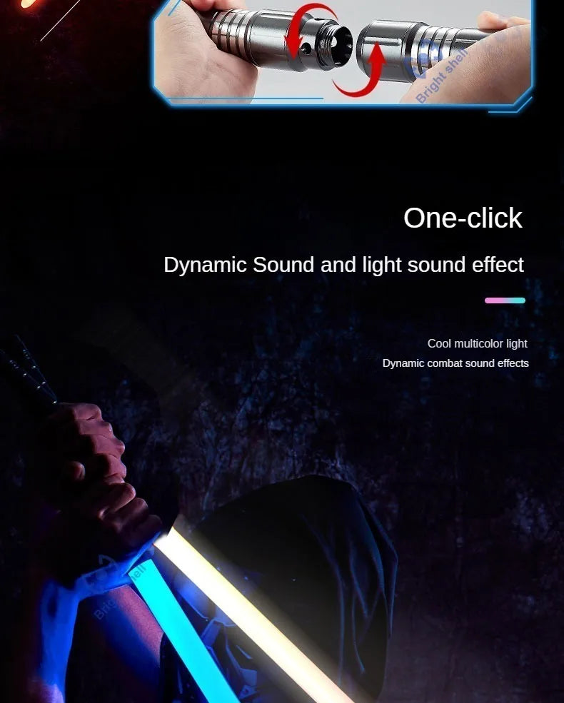 RGB Metal Lightsaber Laser Sword Toys Light Saber 15Color Change Kids Soundfonts Force FX FOC Blaster Toys Jedi Laser Sword Gift