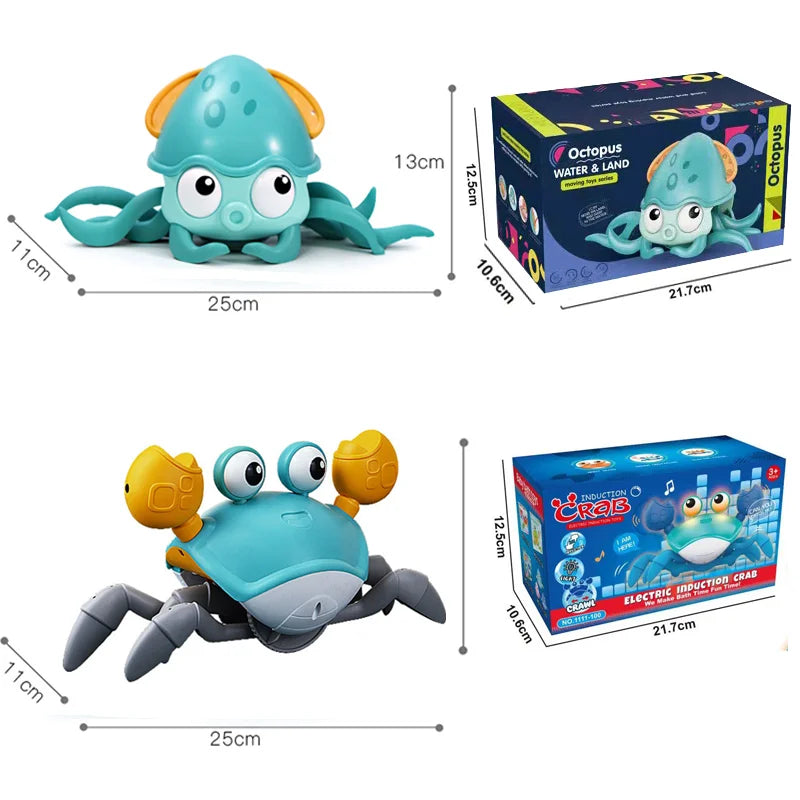 Kids Induction Escape Crab Octopus Crawling Toy Baby Electronic Pets Musical Toys Educational Toddler Moving Toy Christmas Gift