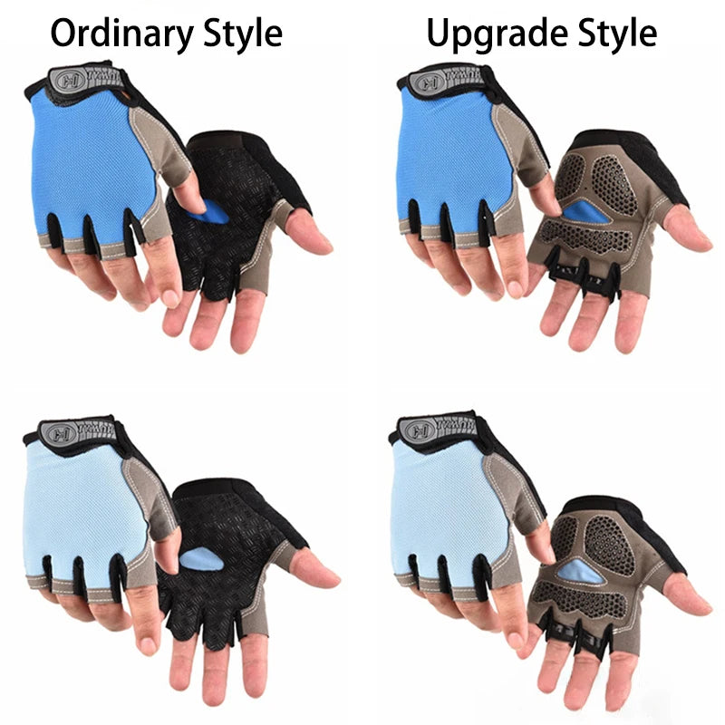 Men Cycling Bicycle Gloves Half Finger Gym Gloves Women Mitten Breathable Anti-slip Glove Fitness Sport Training Gloves