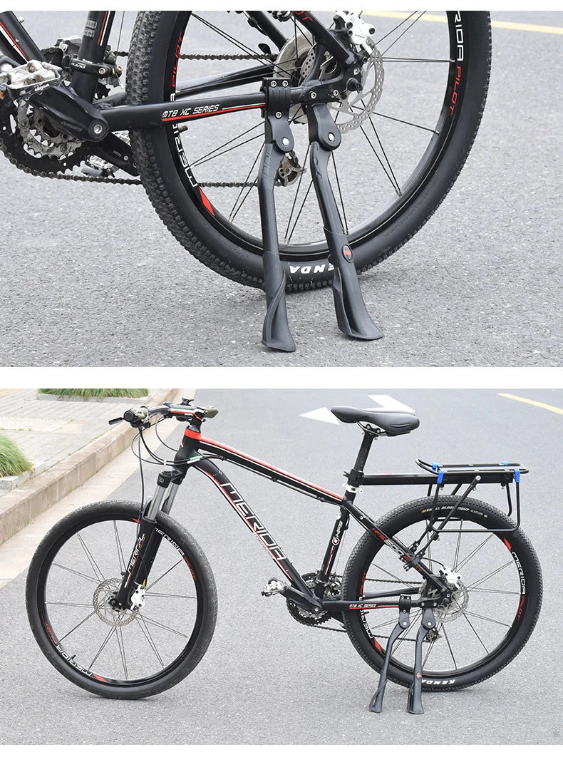 Bicycle Support Mountain Road Bike Aluminum Alloy Side Support Foot Support Double Hole Adjustable Support Cycling Equipment