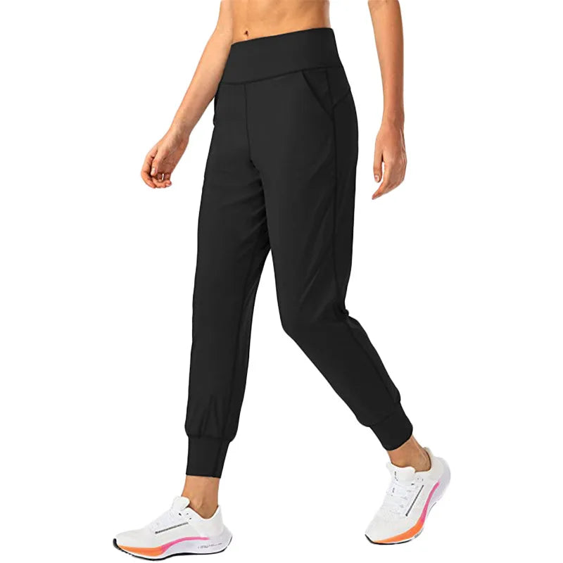 Fitness Sports Pants Women Quick Dry Loose Cycling Running Yoga Pants Female Streetwear Zipper Pocket Sports Pants