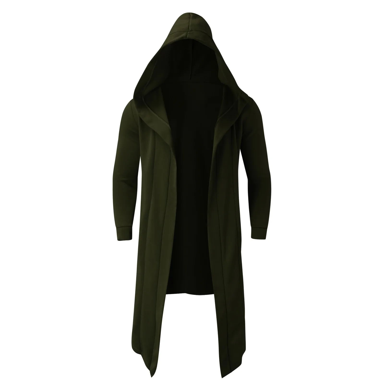 Men's Hooded Cardigan Trench Coat Streetwear Solid Color Hooded Windbreaker with Hood Autumn/Winter Jackets Men Trench Coat 2023