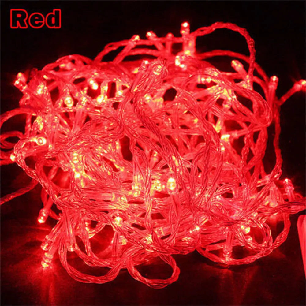 10M LED String Light Christmas Lights Indoor Outdoor Tree Decoration 100 LEDs Waterproof Holiday Garland Fairy Lights