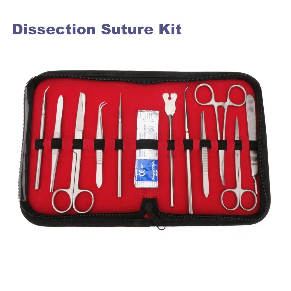 Medical Students Suture Practice Kit Surgical Training with Skin Pad Model Tool Set Educational Teaching Equipment