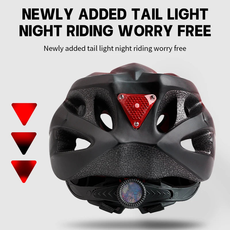 X-TIGER Adult Bike Helmet with LED Rear Light Dual Mode Goggle Cycling Helmet Fit 58-62cm Lightweight Breathable Bicycle Helmets