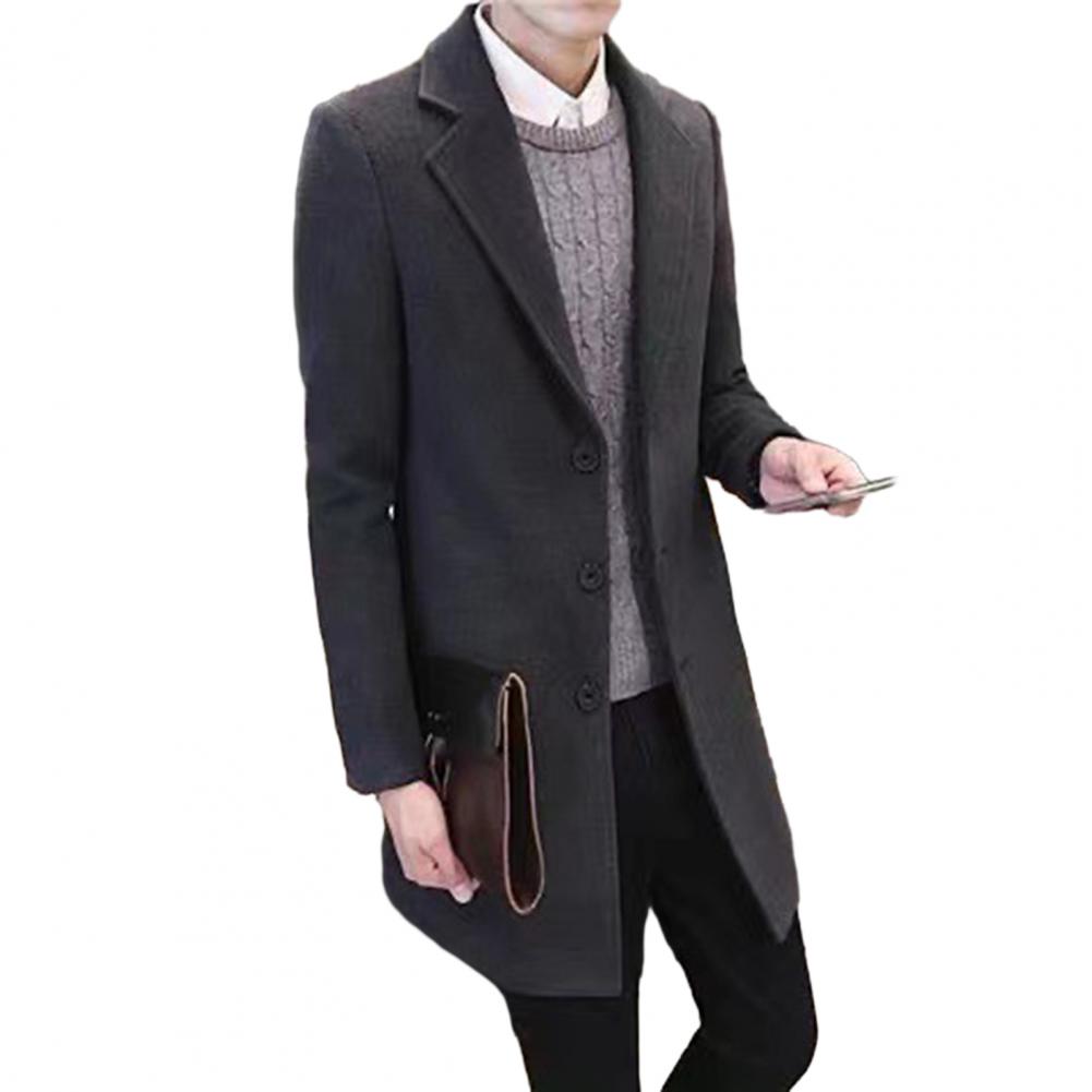 Men  Spring Trench Coat Korean Single-breasted Fashion Overcoat for Male Cardigan Long Windbreaker Streetwear Men Coat Outerwear