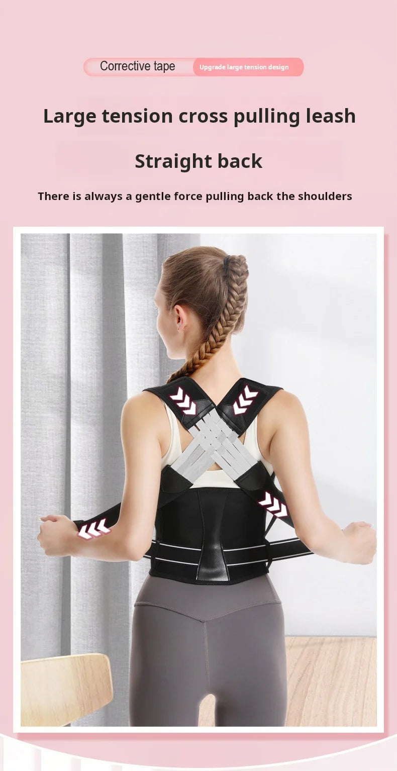 Shoulder and back posture correction with camel straps, adult body shape correction, male and female back support