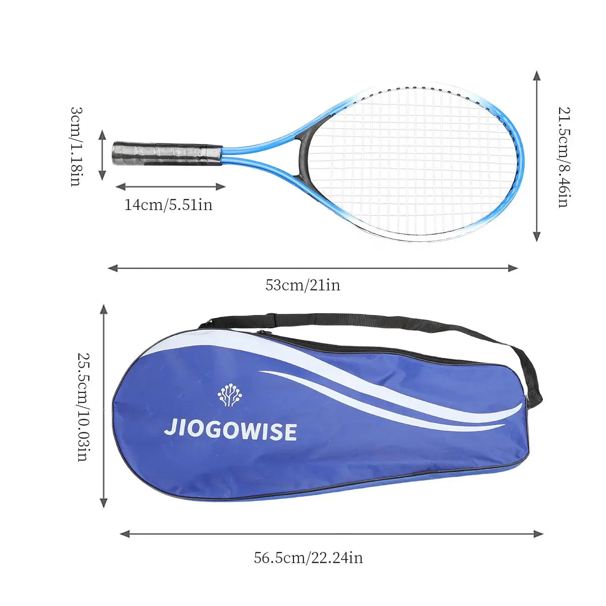 2pcs Tennis Rackets Included Tennis Bag Sports Exercise 21'' Racquet Set Youth Games Outdoor,Suitable for Beginner