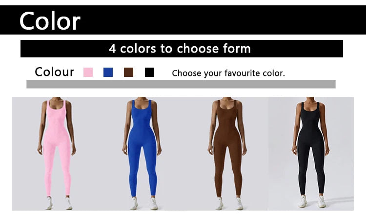 1pc Women's Seamless Solid Color High Elasticity Running, Training, Yoga Jumpsuit