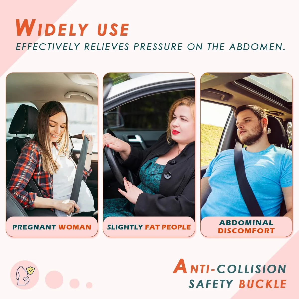 Car Seat Safety Belly Support Belt for Pregnant Woman Maternity Moms Belly Unborn Baby Protector Adjuster Extender Accessories