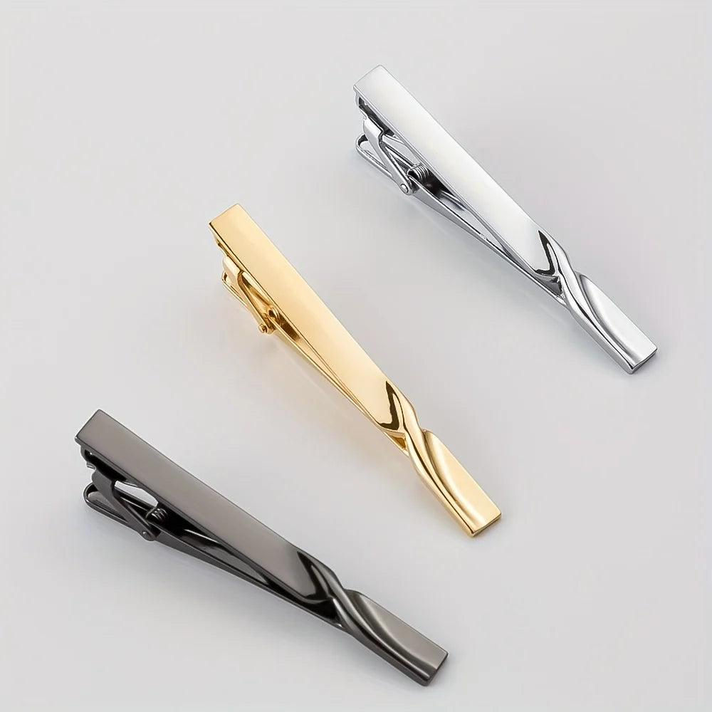 1pc Men's Business Tie Clip - Stylish and Durable Tie Bar for RegularTies -Perfect for Weddings and Business Meetings