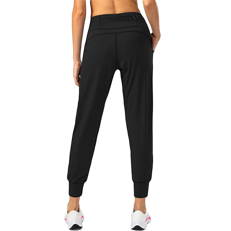 Fitness Sports Pants Women Quick Dry Loose Cycling Running Yoga Pants Female Streetwear Zipper Pocket Sports Pants