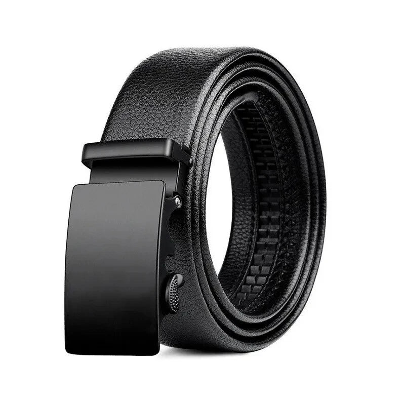 Men's belt metal automatic buckle work belt, high-quality men's belt, versatile for business and leisure