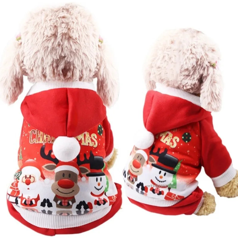 Christmas Winter Pet Coat Apparel Outfit Clothes Dog Cat Hoodie Costume for Small Dogs Puppy Chihuahua Yorkshire