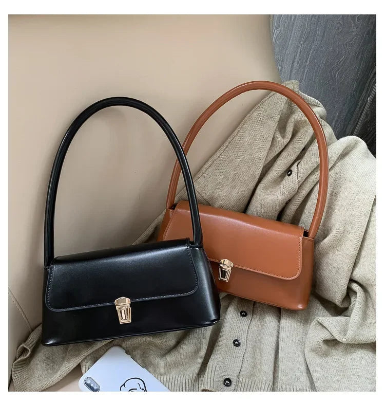 2024 Popular Retro Niche Baguette Shoulder Bag French Bag Western Style Portable New Tide Fashion Handbag Armpit Women's Bag