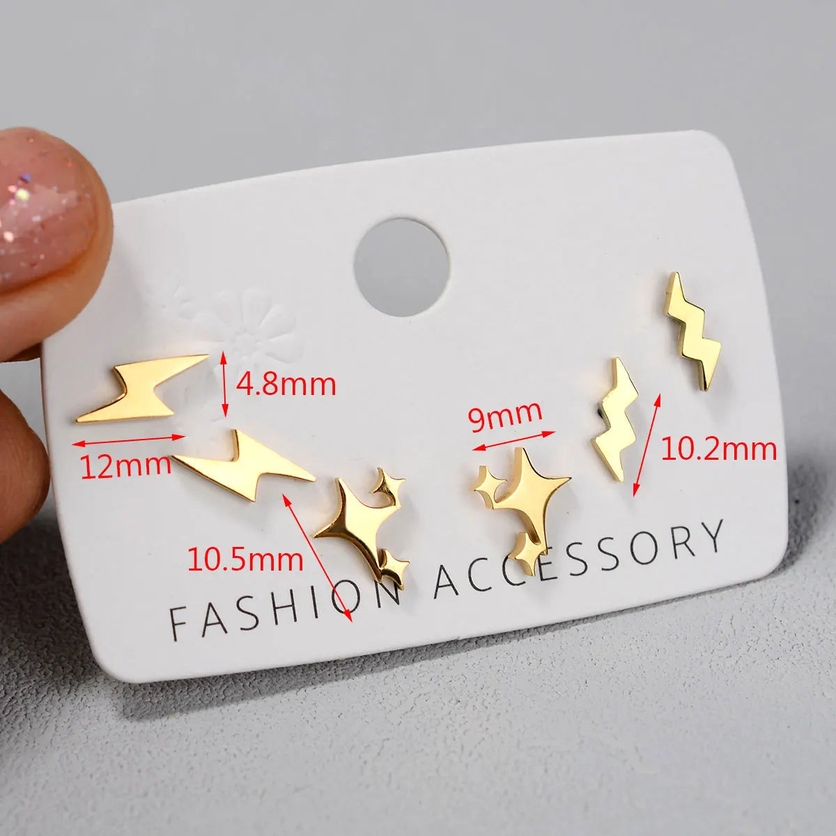 Stainless Steel Earrings Small Cute Butterfly Star Moon Heart Stud Earrings Set Punk Piercing Earing Women's Minimalist Jewelry