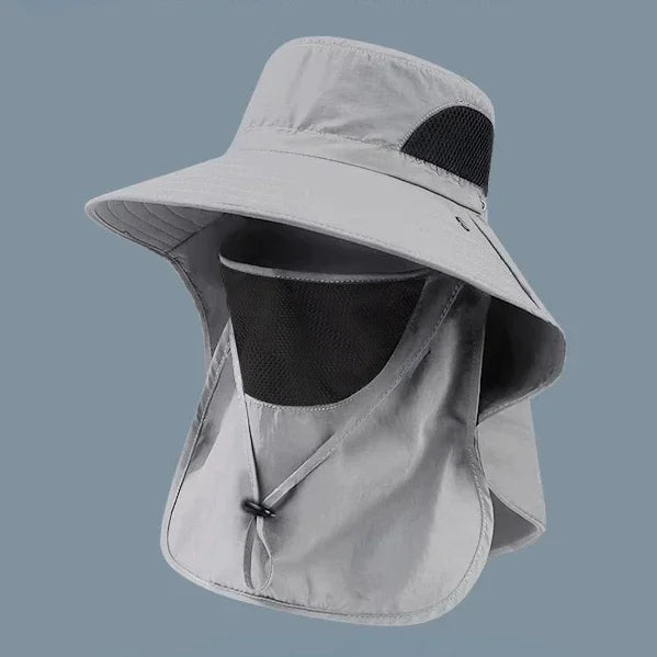 Summer Sun Hats UV Protection Outdoor Hunting Fishing Cap for Men Women Hiking Camping Visor Bucket Hat Neck Flap Fisherman Hat