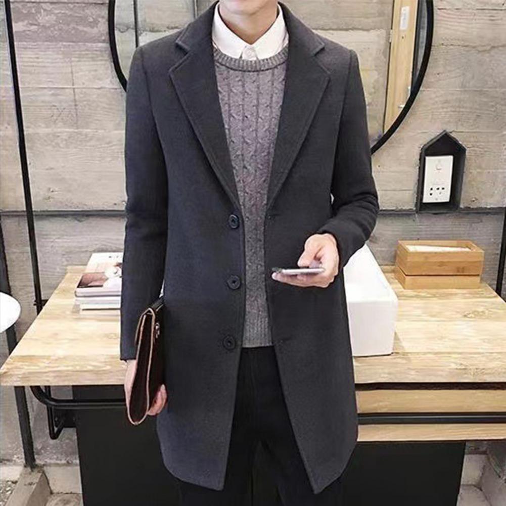 Men  Spring Trench Coat Korean Single-breasted Fashion Overcoat for Male Cardigan Long Windbreaker Streetwear Men Coat Outerwear