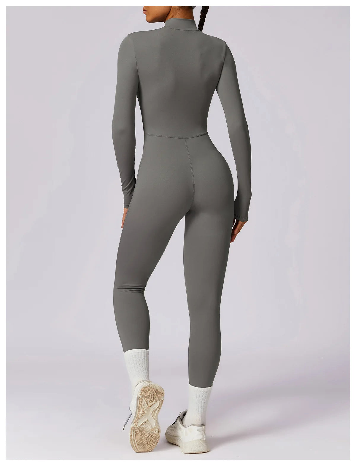 Yoga Jumpsuit Women Seamless Sports Zipper Jumpsuit Set Gym Long Sleeve Fitness Suit Elastic Gym Workout Bodysuit Athletic Wear