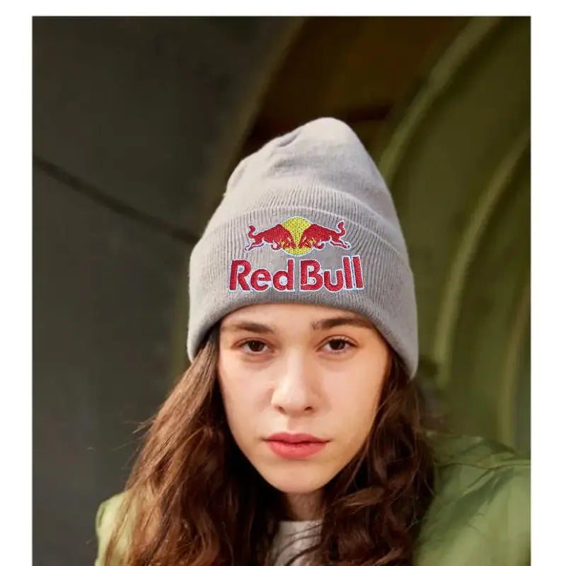 New Fashion 6 colors Red Bull High Quality Knitted Hat for Women and Men Casual Beanie Hat Cap Winter Soft Warm Caps Unisex