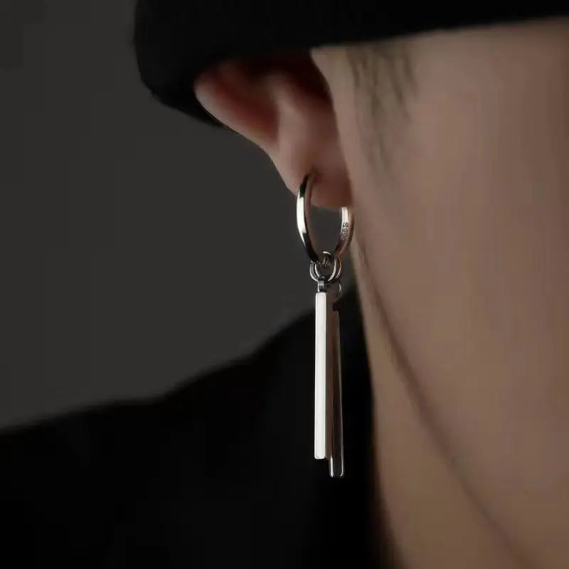 Trendy Unisex Punk Goth Pop Stainless Steel Zoro Earrings For Women Men Trendy Hip Hop Pendants Earring Ear Jewelry Accessories