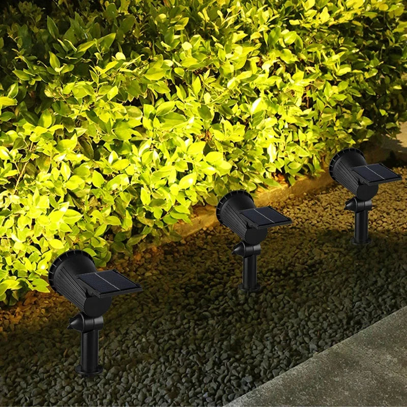 2/9 Led Solar Powered Lamp Adjustable Solar Spotlight In-Ground IP65 Waterproof Landscape Wall Light Outdoor Lighting