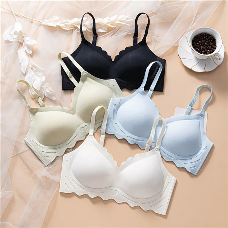 Sexy Seamless Bra Women Comfort Lingerie Sports Padded Tops Sexy Wireless Underwear Soft Bralette Support Bra Thin Intimates