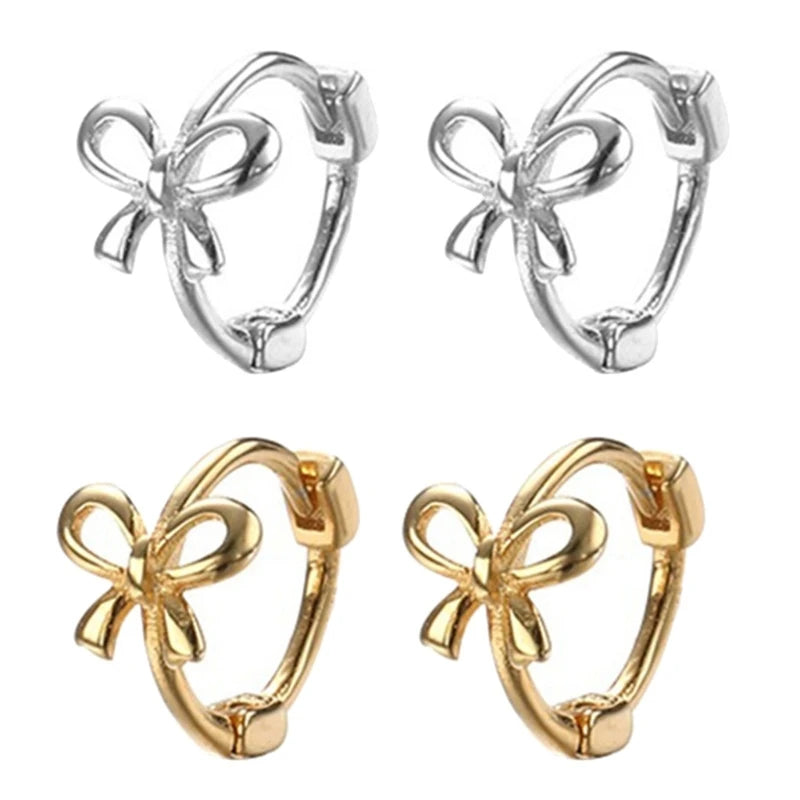 Bowknot Studs Earrings Ear Piercing Jewelry Accessory Stylish Bow Ear Pendant Jewelry for Fashion Enthusiasts