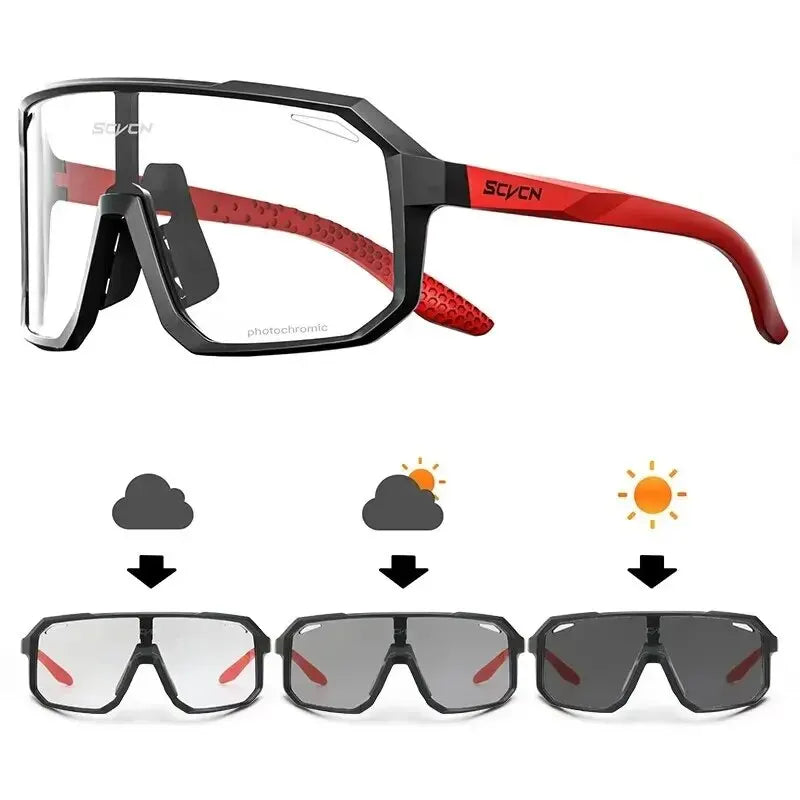 Cycling Glasses Photochromic Sunglasses Men Women Mountain Bike Road Eyewear New Bicycle Riding Outdoor Sports Hiking Goggles