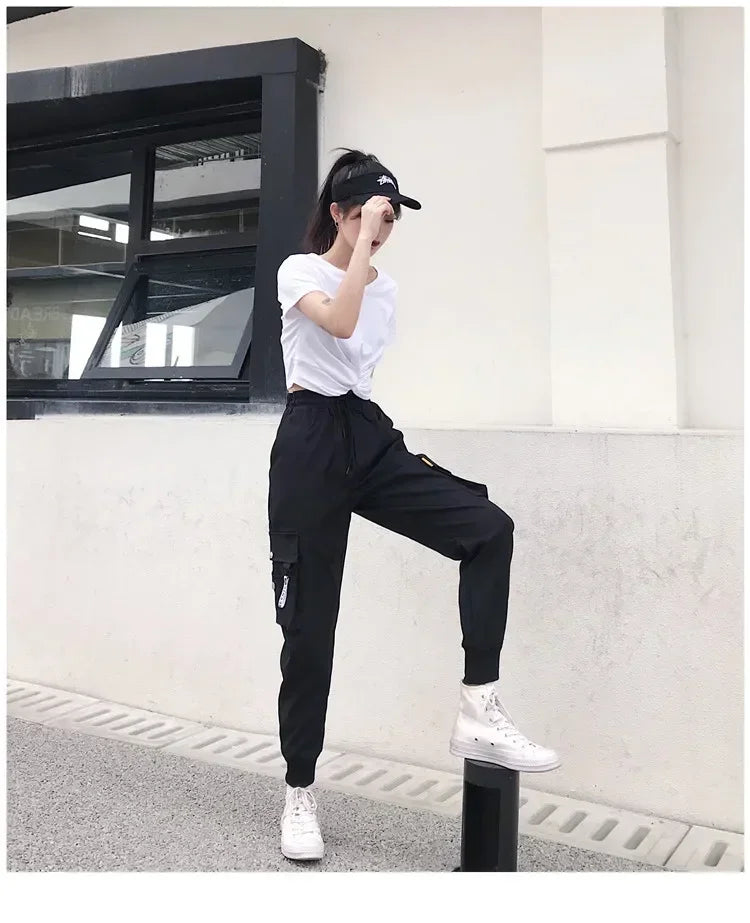 Fashion Joggers Womens Casual Sports Sweatpants Girls Hip Hop Streetwear Female Jogging Lasies Plus Size S-2XL Cargo Trousers