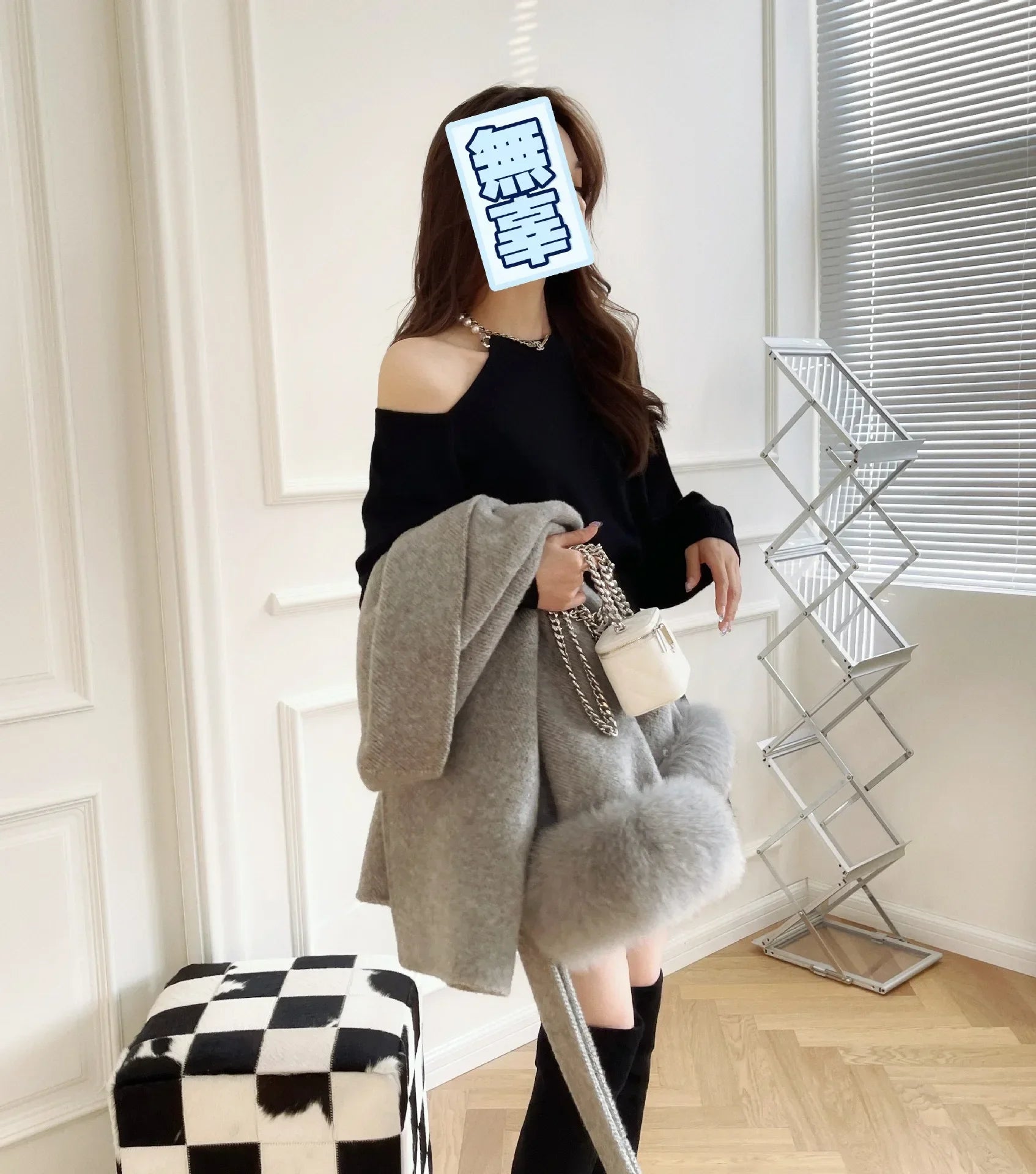 High End Double-sided Wool Strapping Real Wool Fur Coat Women's Removable Cuffs Fox Fur Temperament Cashmere Short Jacket