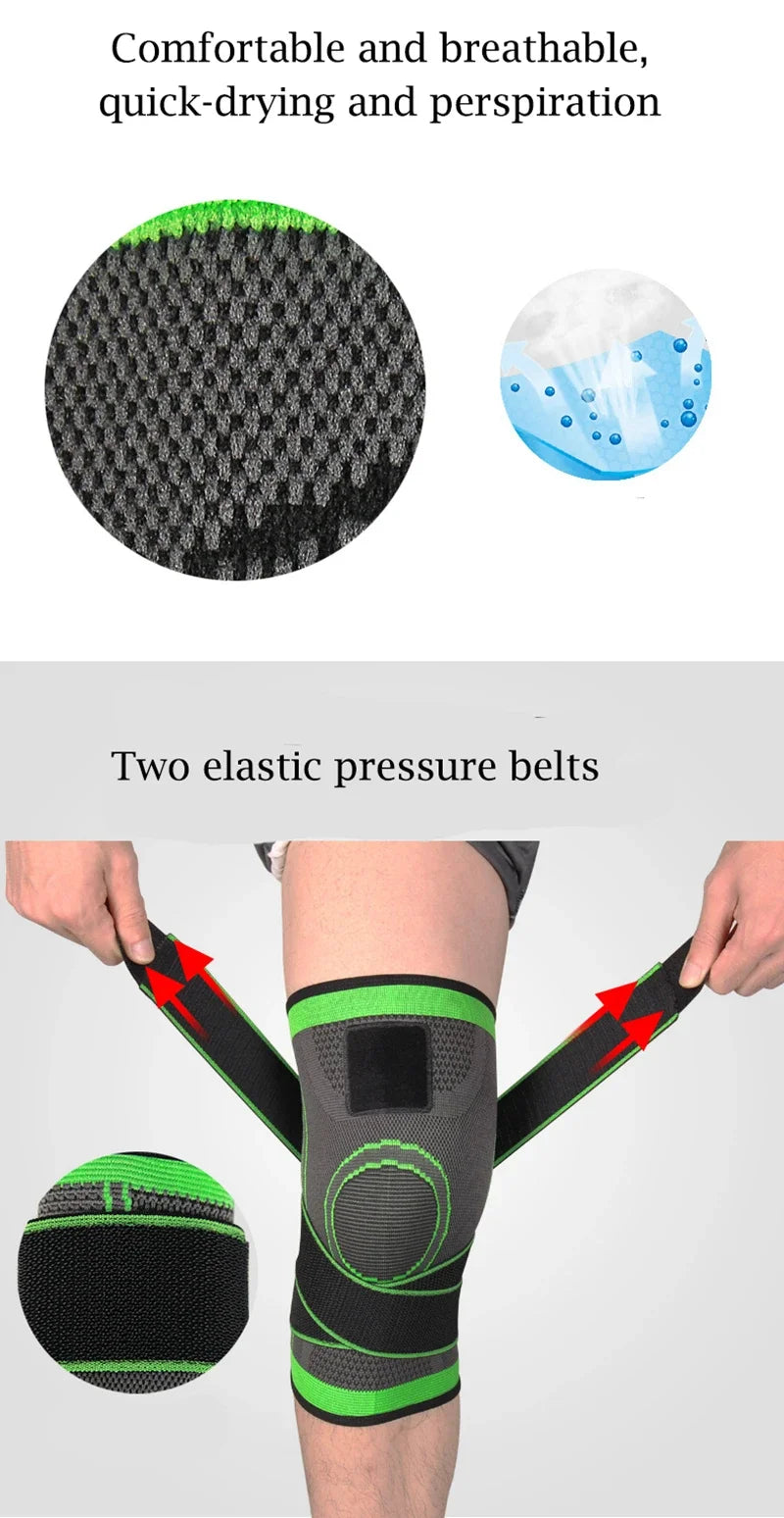 1PCS Adjustable Sports Knee Pad Knee Pain Relief Patella Stabilizer Brace Support for Hiking Soccer Basketball Running Sport