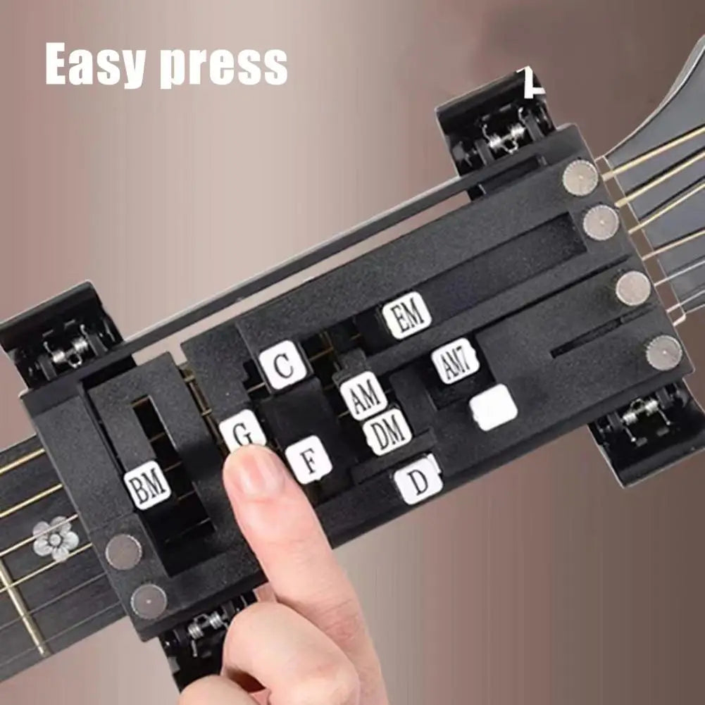 Guitar Chord Helper One-Touch Chords Presser Guitar Learning Tool Guitar Chord Trainer Practice Aid for Beginners