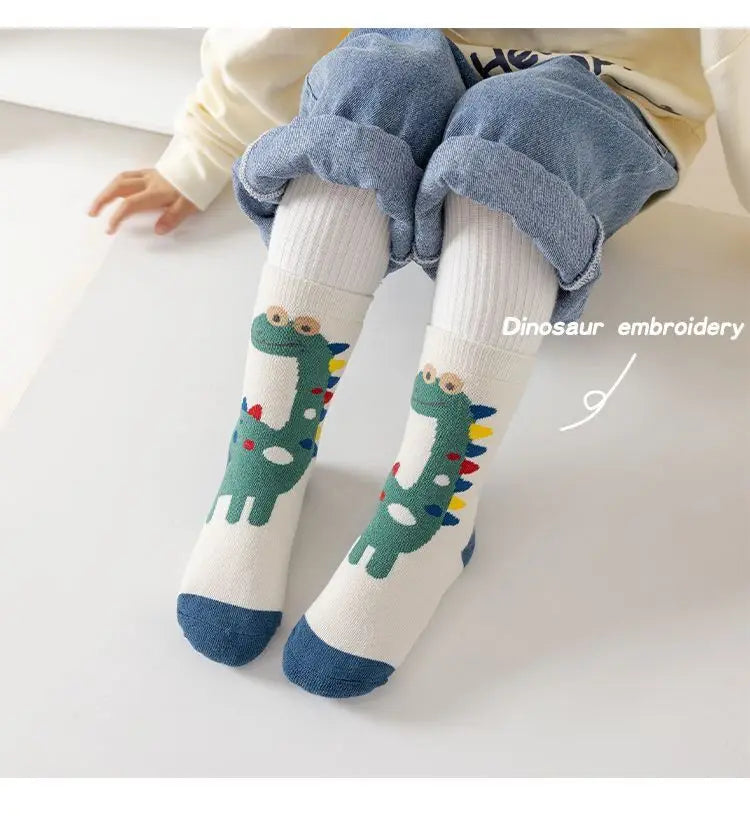 Winter Socks Baby Socks 5 Pairs /bag Warm Cotton Cartoon Socks Kids Girls Boys Thicken Sock