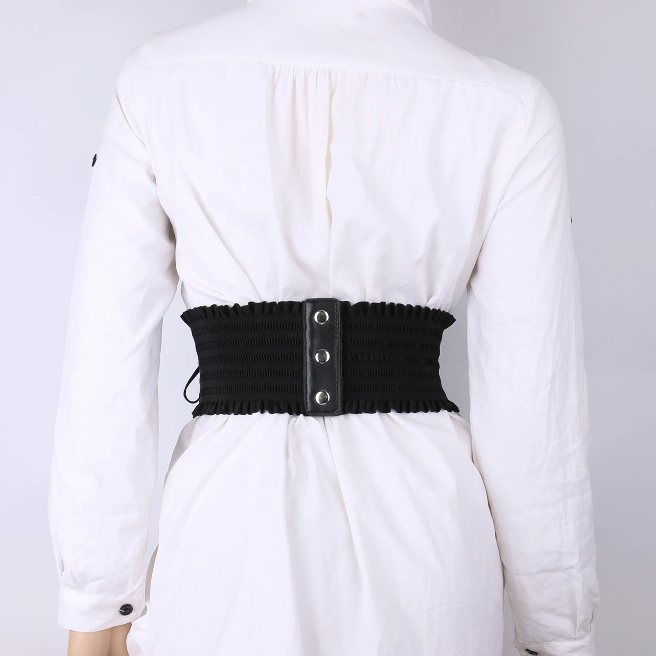 Lace Elastic Retro Pin Buckle Ladies's Cummerbunds Girdle tie rope wide multi-size Belts For Women On Shirt Dress Girdle Corset