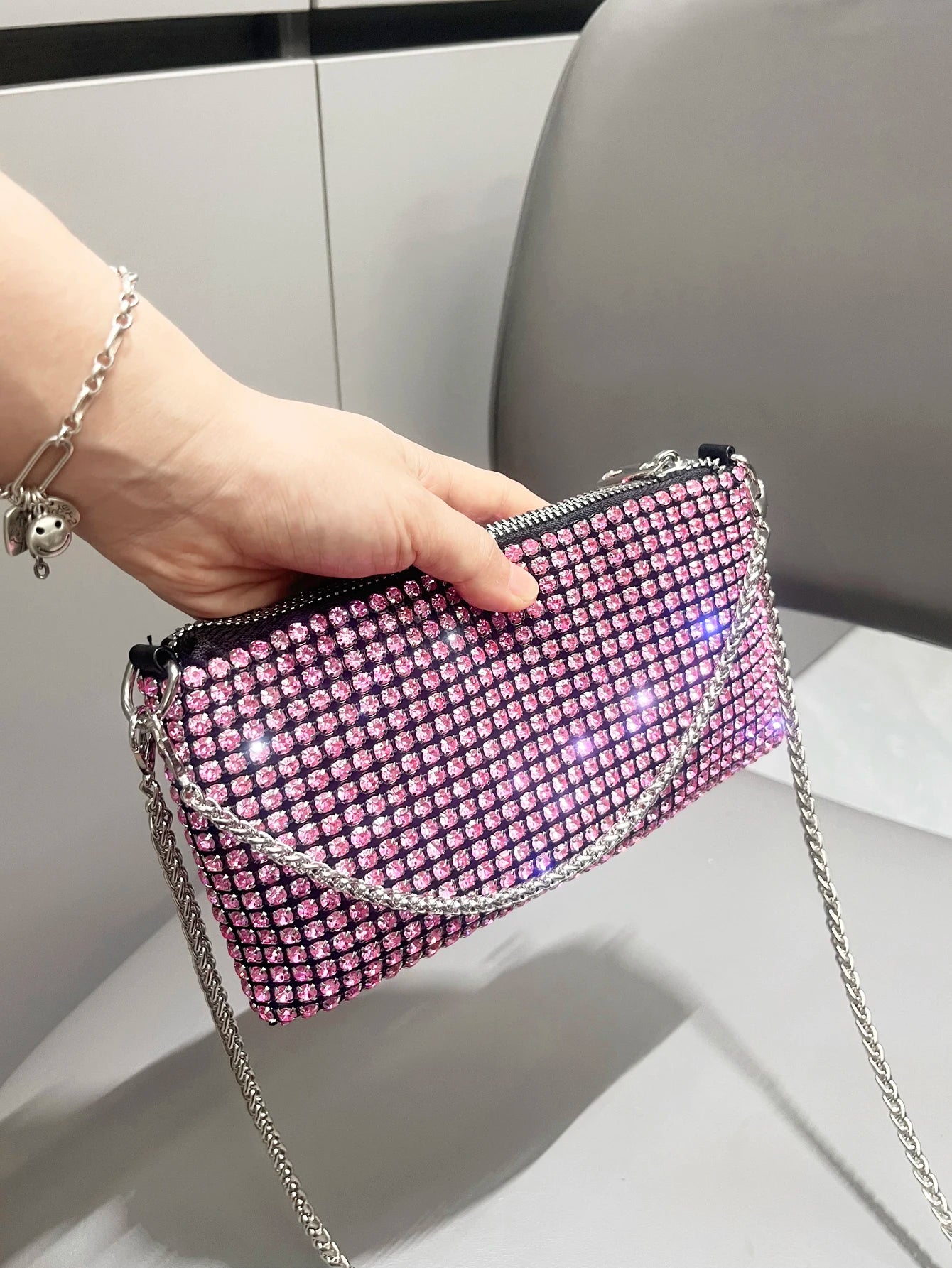 Luxury Designer Rhinestones Clutch Purse Bag for women handle bag Shoulder Bag Purse