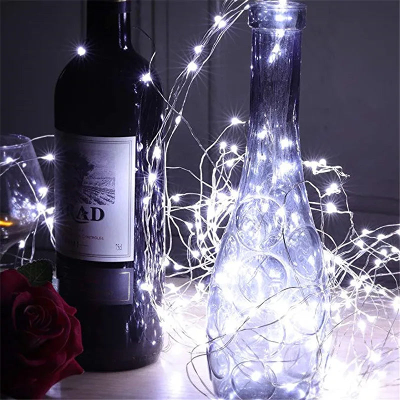 1M 2M Copper Wire LED String lights Holiday lighting Fairy Garland For Christmas Tree Wedding Party Decoration