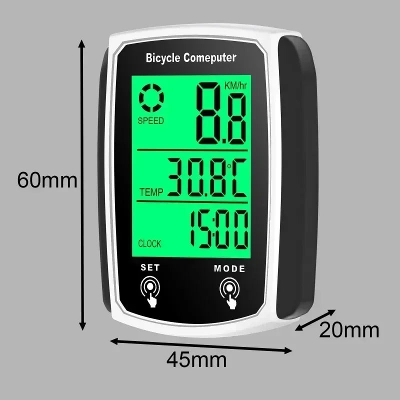 Wired Bike Computer LED Digital Bicycle Speedometer Odometer Touchscreen Cycling Computer Waterproof with Backlight